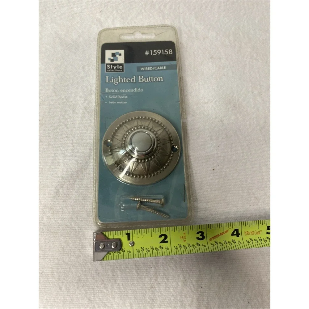 Lighted Button‎ For Door Bell With Solid Brass Cover